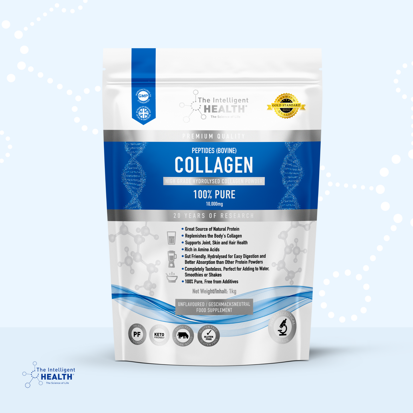 Pure Collagen Powder - 450g | Support Skin, Hair, Nails & Joints with Premium Hydrolysed Peptides | Unflavored