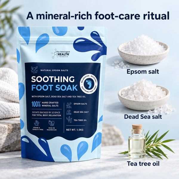 Soothing Foot Soak – Epsom Salt, Dead Sea Salt & Tea Tree Oil, 1.5kg