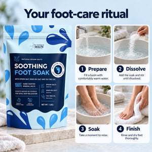 Soothing Foot Soak – Epsom Salt, Dead Sea Salt & Tea Tree Oil, 1.5kg
