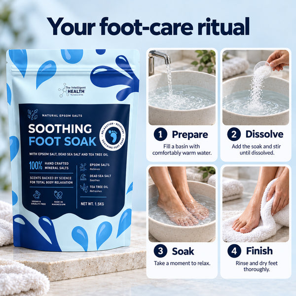 Soothing Foot Soak – Epsom Salt, Dead Sea Salt & Tea Tree Oil, 1.5kg