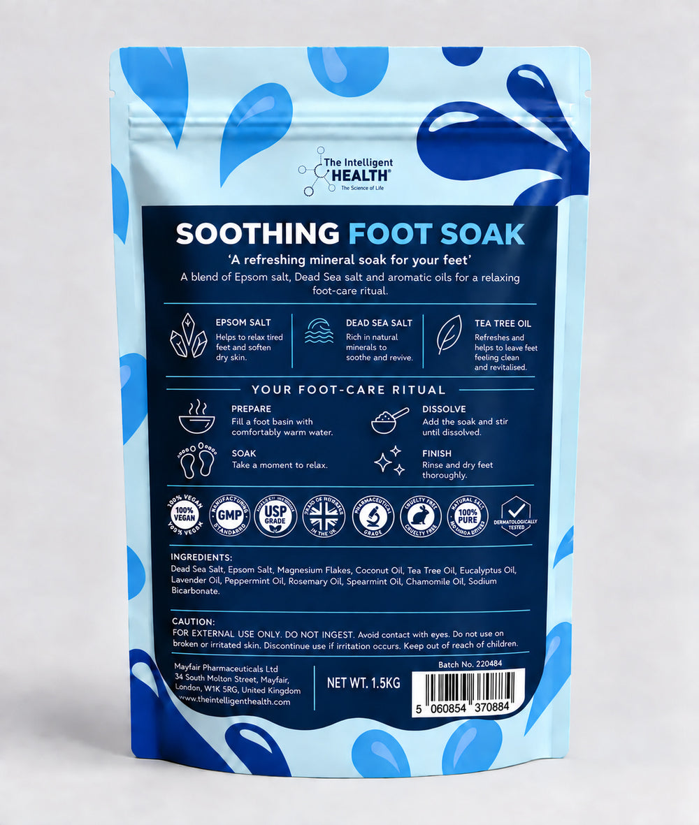 Soothing Foot Soak – Epsom Salt, Dead Sea Salt & Tea Tree Oil, 1.5kg