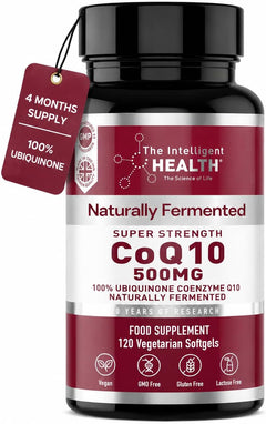 CoQ10 Supplement High Strength, Fermented Coenzyme Q10 500mg | 120 Softgels