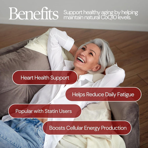 CoQ10 Supplement High Strength, Fermented Coenzyme Q10 500mg | 120 Softgels