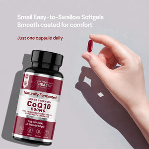 CoQ10 Supplement High Strength, Fermented Coenzyme Q10 500mg | 120 Softgels