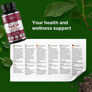 CoQ10 Supplement, Fermented Coenzyme Q10 Ubiquinone, 200mg, 90 and 120 Softgels