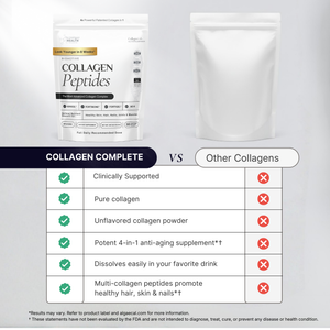 Comparison chart of Collagen Complete vs other collagens 