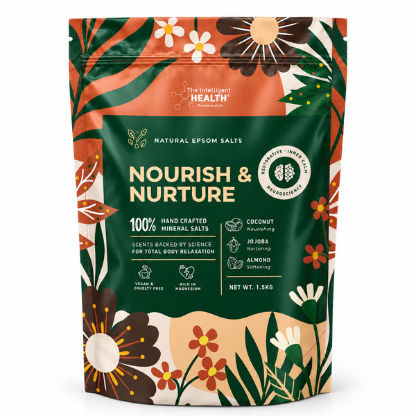 Nourish & Nurture Epsom Salt Bath Soak with Coconut, Jojoba & Almond Oils – 1.5kg