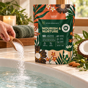 Nourish & Nurture Epsom Salt Bath Soak with Coconut, Jojoba & Almond Oils – 1.5kg