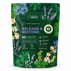 Release & Restore Epsom Salt Bath Soak with Lavender, Bergamot & Rosemary – 1.5kg