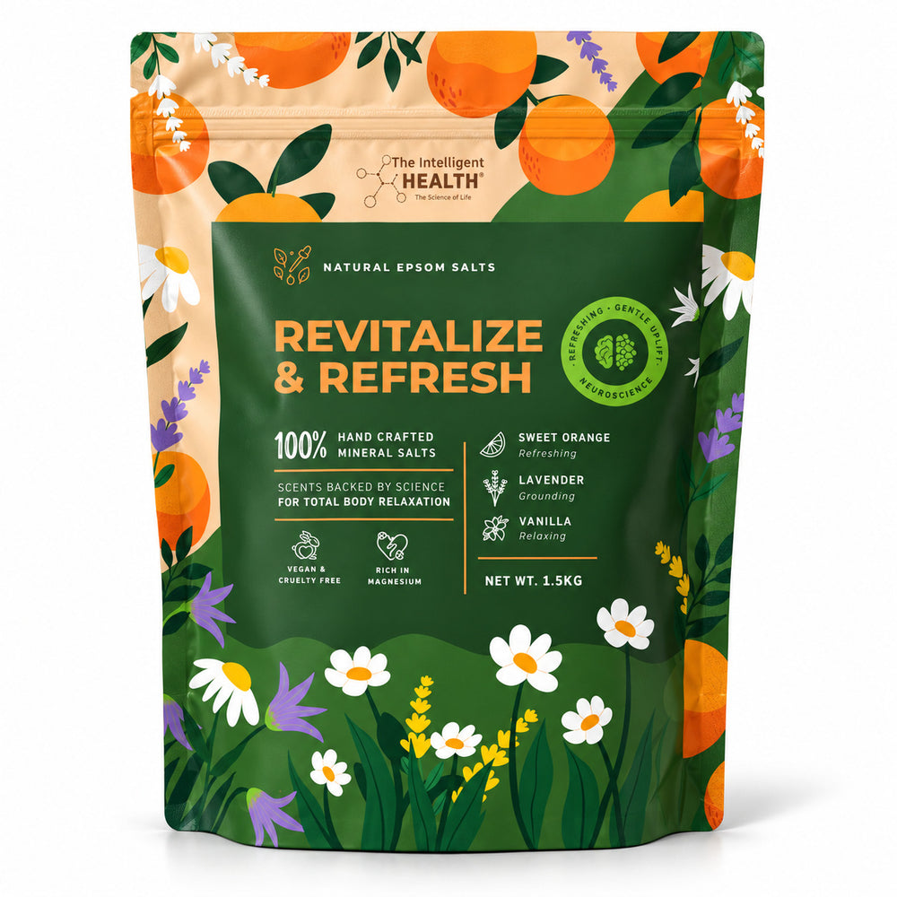 Revitalize & Refresh Epsom Salt Bath Soak with Sweet Orange, Lavender & Vanilla – 1.5kg