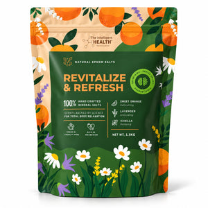 Revitalize & Refresh Epsom Salt Bath Soak with Sweet Orange, Lavender & Vanilla – 1.5kg