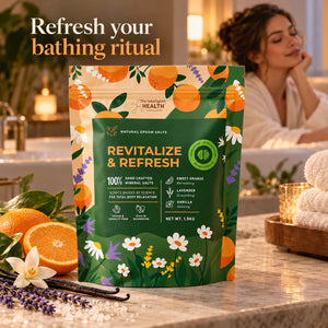 Revitalize & Refresh Epsom Salt Bath Soak with Sweet Orange, Lavender & Vanilla – 1.5kg