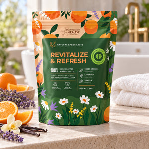 Revitalize & Refresh Epsom Salt Bath Soak with Sweet Orange, Lavender & Vanilla – 1.5kg