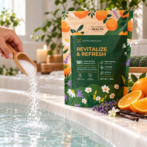 Revitalize & Refresh Epsom Salt Bath Soak with Sweet Orange, Lavender & Vanilla – 1.5kg